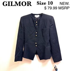 Women's Black Jacket GILMOR Collarless Blazer